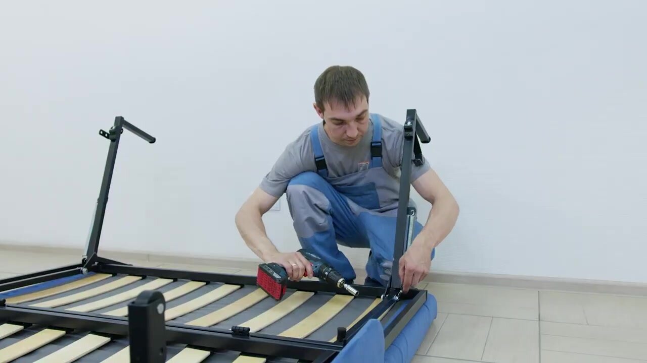 Диван-кровать с ящиком раскладной Прямой на металлокаркасе, Аккордеон, ортопедический, 140х200, Вернисаж, велюр бежевый — фото 1