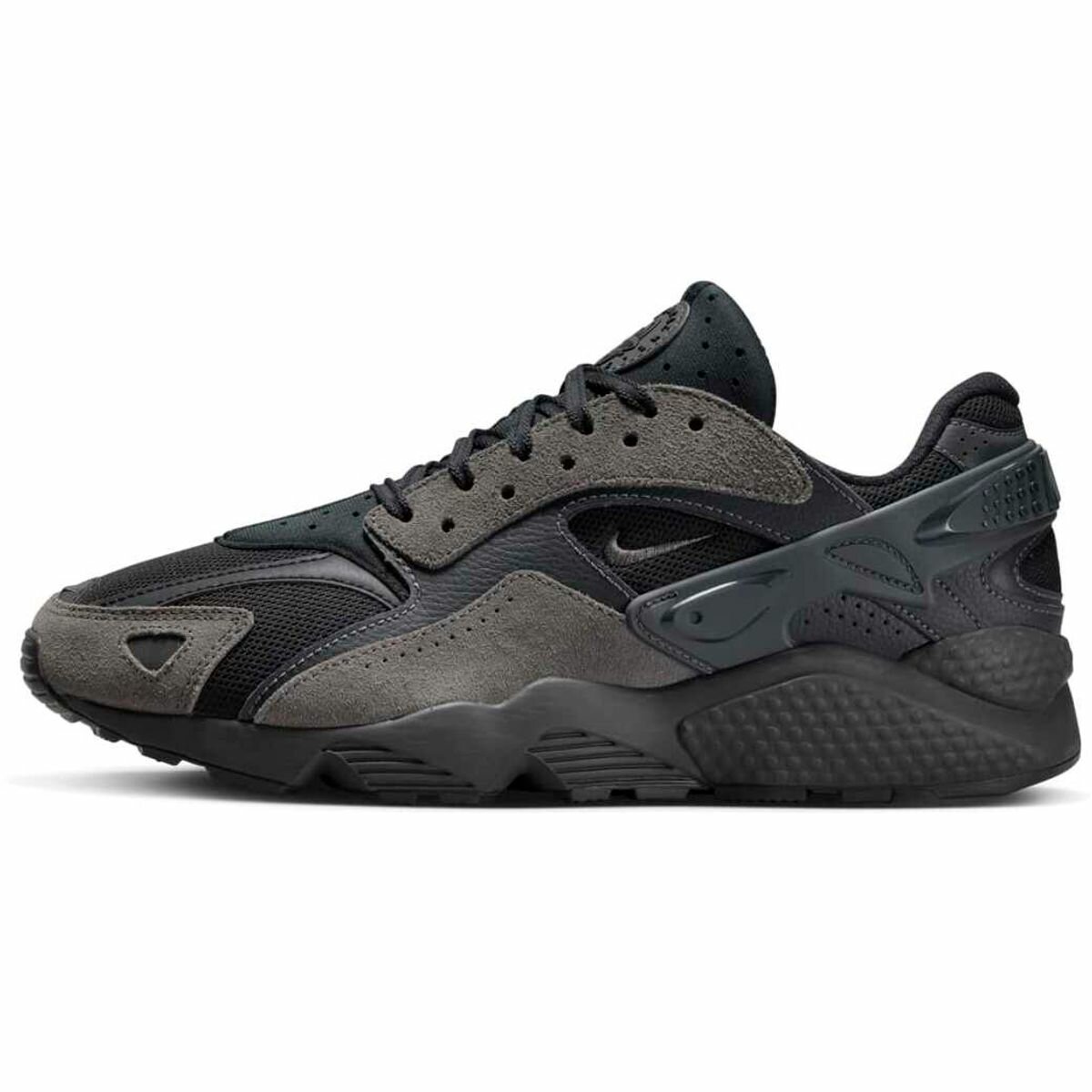 Кроссовки NIKE Air Huarache Runner, полнота F, размер 7 US, серый/черный
