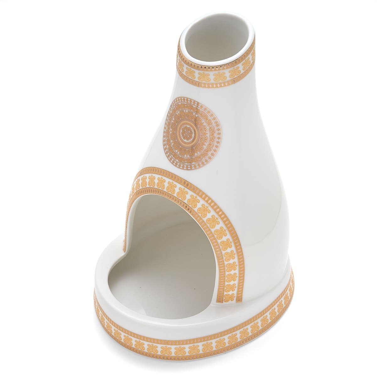 Настольный фарфоровый камелек "Талисман солнца", для благовоний, маленький.