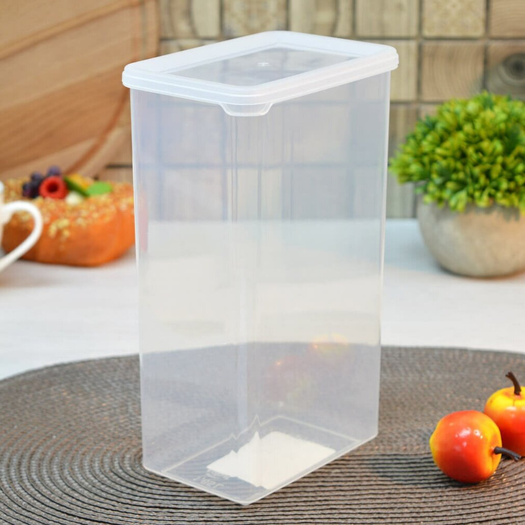 Банка для сыпучих продуктов сохраняет свежесть 165 л прозрачный пластик серия “Helsinki” микроволновая