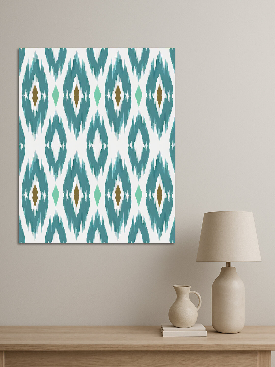 Картина интерьерная на стену ARTERY "Изумрудные огни Востока", печать на холсте, постер на подрамнике, 40х50 см — фото 1