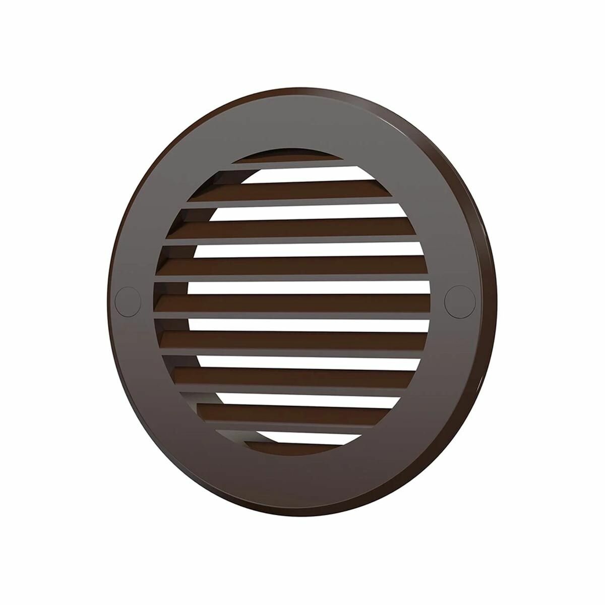 Решетка вентиляции Эра круглая диаметр 136 мм с фланцем 100 мм коричневая