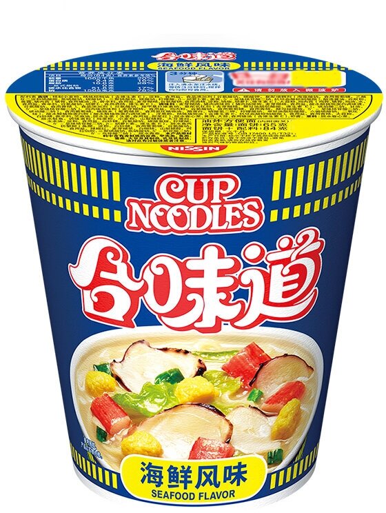 NISSIN Лапша Cup Noodles со вкусом морепродуктов сублимированная, 108 гр - фотография № 1