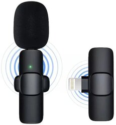 Беспроводной петличный микрофон JBH K9 Lightning для Iphone/Ipad/Ipod (черный)