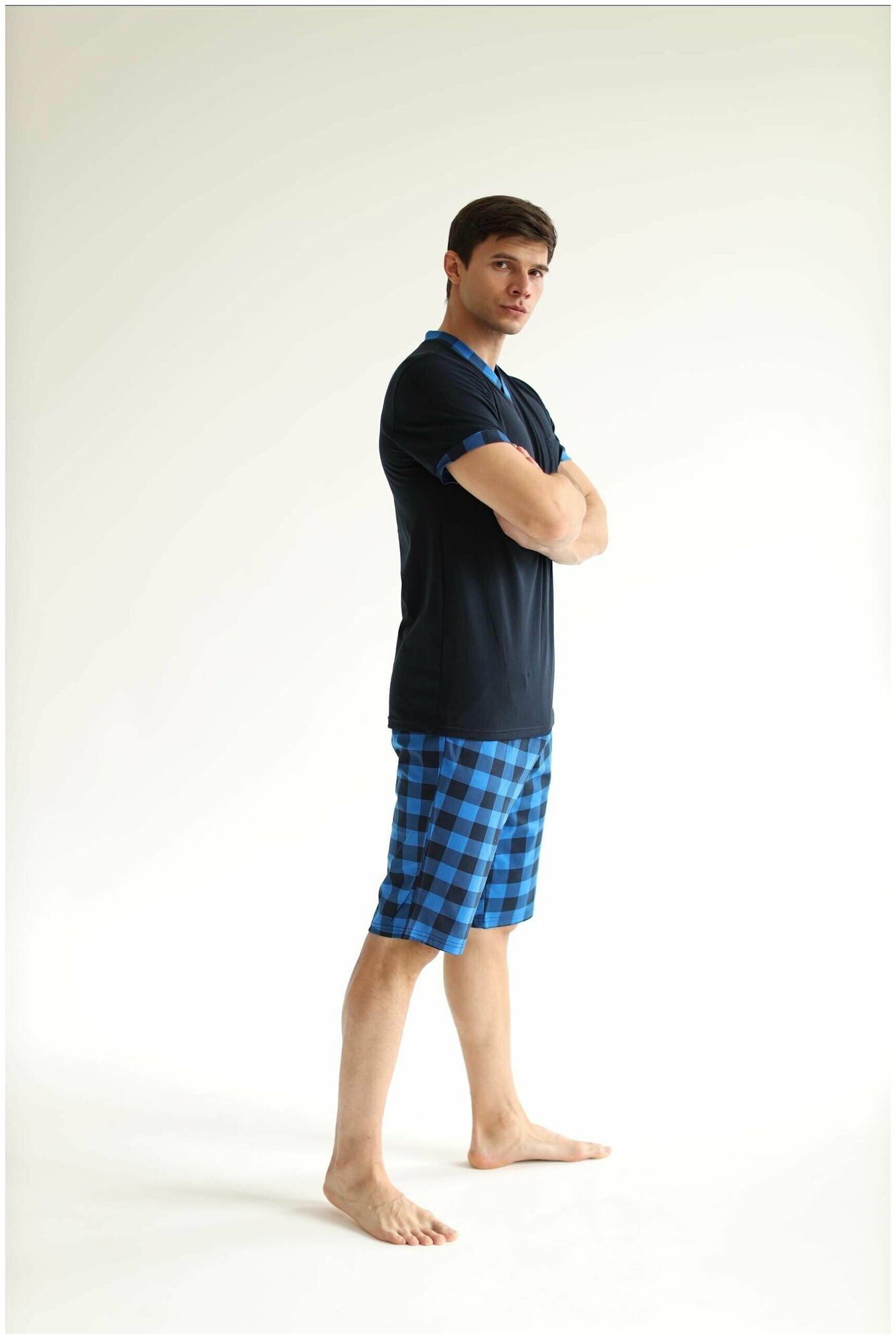 Домашний костюм, пижама мужская, комплект одежды для дома, шорты мужские, футболка мужская DomTeks - фотография № 5