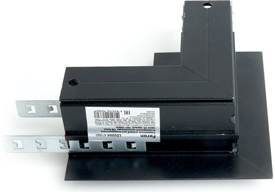 Соединитель угловой для низковольтного встраиваемого шинопровода, черный, LD2004, Feron, 41980, 41980 - фотография № 7