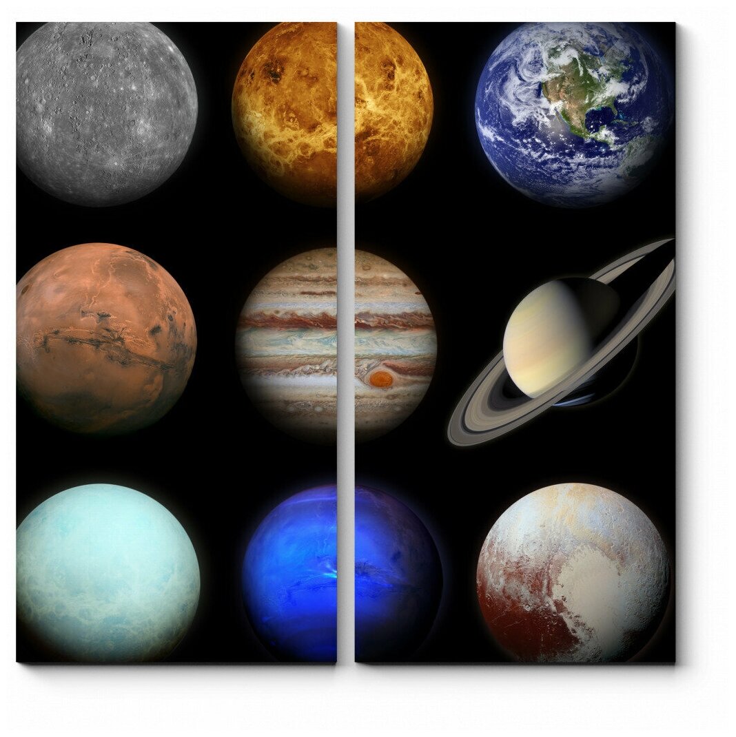 Модульная картина Планеты солнечной системы 40x40