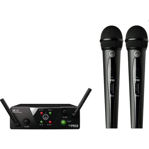 AKG WMS40 Mini2 Vocal Set US25AC (537.5&539.3) вокальная радиосистема с приёмником SR40 Mini Dual и двумя ручными передатчиками