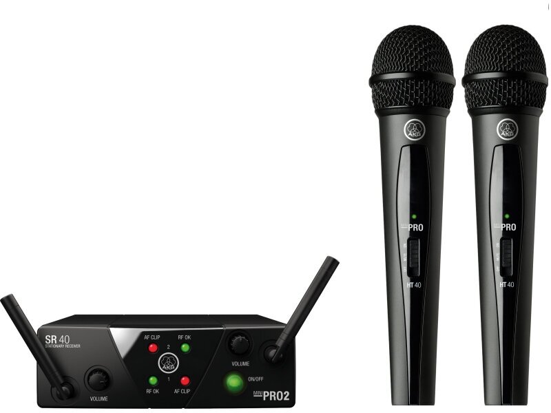 AKG WMS40 Mini2 Vocal Set US25AC - вокальная радиосистема с 2-мя ручными передатч.(537.5/539.3МГц)