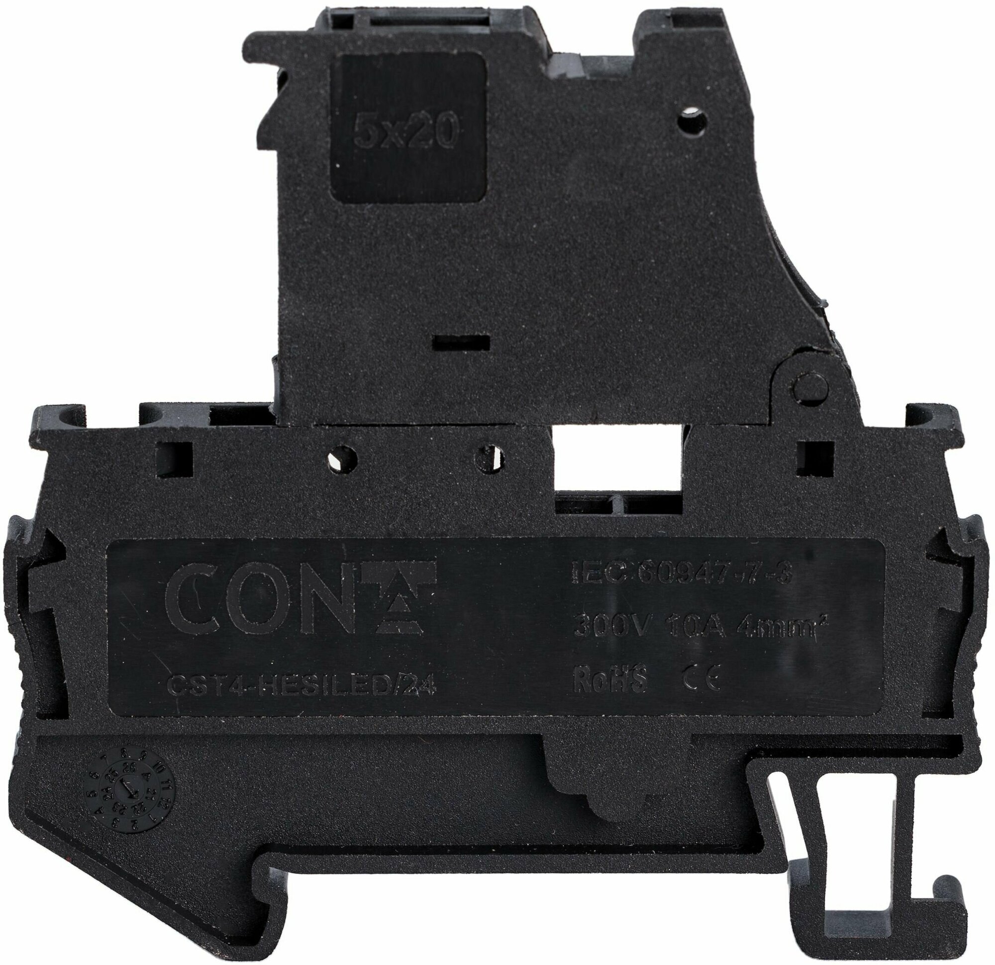 Клемма CONTA для установки предохранителя c LED и пружинным зажимом CST 4-HESILED (10 штук) - фотография № 5