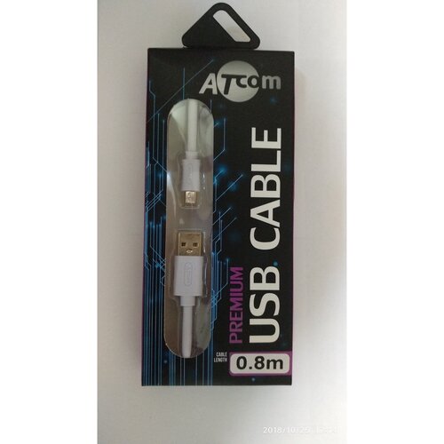 Кабель USB 2.0 Тип A - B micro Atcom AT9074 0.8m кабель usb 5 m am