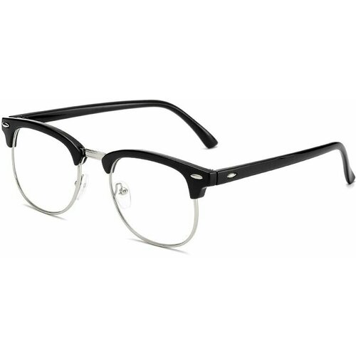 Солнцезащитные очки , серебряный, черный