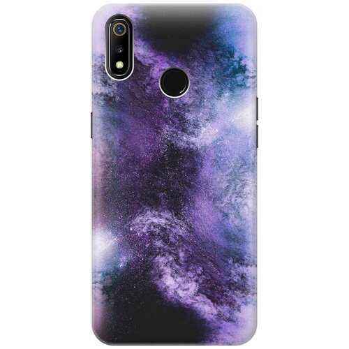 фото Re:pa накладка transparent для realme 3 с принтом "космическое свечение"