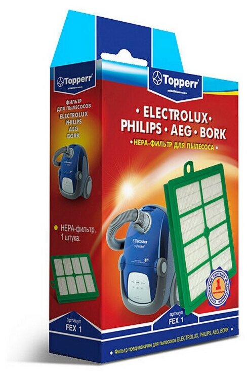 Фильтр для пылесоса Topperr HEPA FEX1 для Philips, 1 шт.