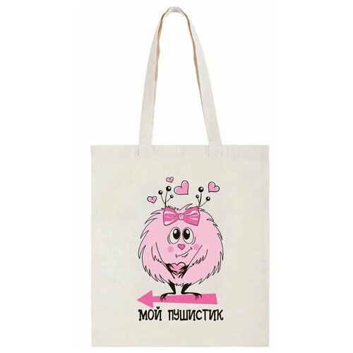 фото Сумка шоппер повседневная, текстиль, бежевый нет бренда