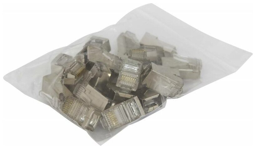 Коннектор RJ-45 Silver, 20шт. Noname - фото №2