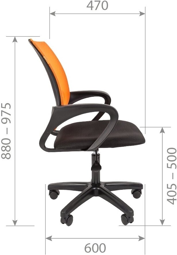 Офисное кресло Chairman LT 00-07024146 (Orange) - фото №18