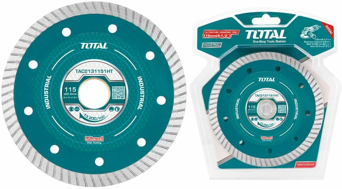 Диск Ультратонкий алмазный TOTAL TAC2131151HT 115мм x 08мм