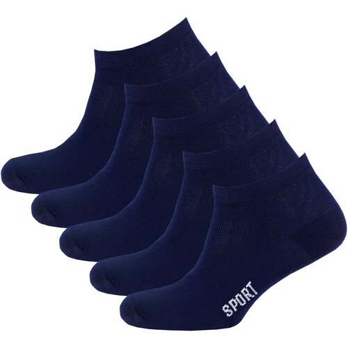 фото Мужские носки status, 5 пар, укороченные, размер 27, синий