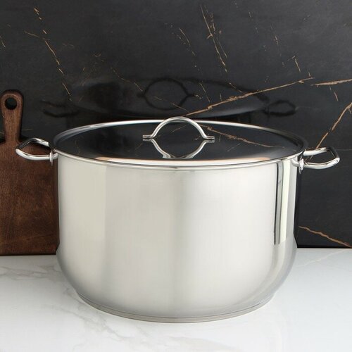 Кастрюля цельнотянутая Профи 40 л d 45 см капсульное дно металлическая крышка 20226₽