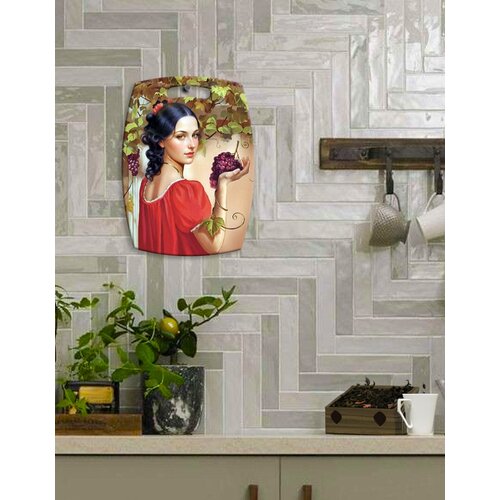 Доска разделочная сувенирная с покрытием из эпоксидной смолы 