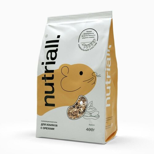 Nutriall Полнорационный для хомяков с орехом (0.4 кг) (6 штук)