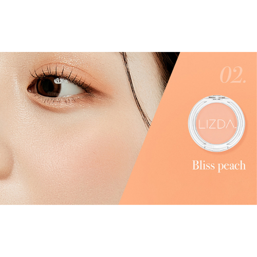 Румяна пастельные тон 02 персик - mellow mood fit cheek bliss peach, Lizda, 4.5г