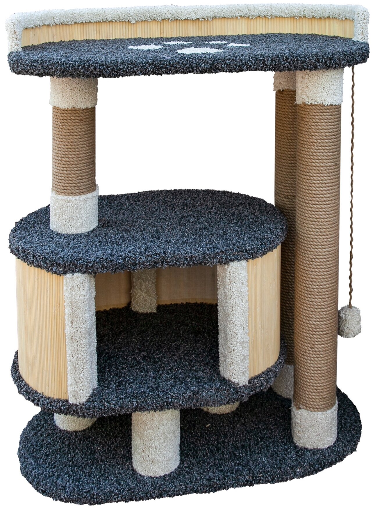 Домик для кошки Котомастер "Зара" высота 110см, основание 82х42см, агатовый