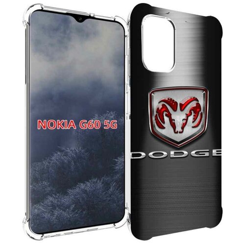 Чехол MyPads dodge додж 1 мужской для Nokia G60 5G задняя-панель-накладка-бампер