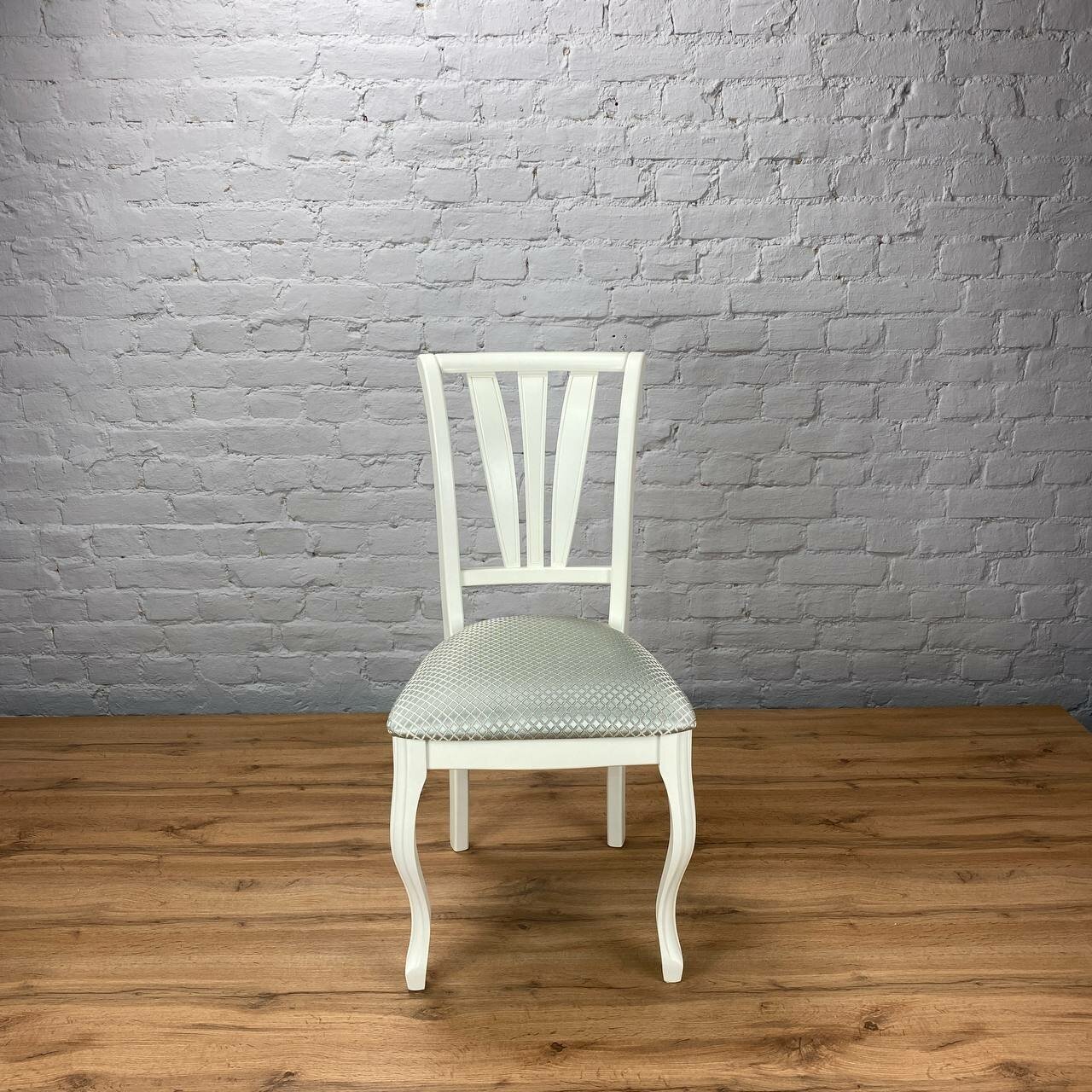 Стул кухонный обеденный деревянный белый мягкое сиденье обивка ткань для столовой гостиной М20 - фотография № 8