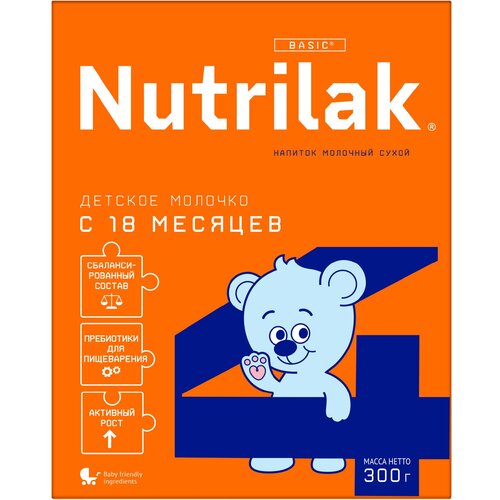 Смесь Nutrilak 4, с 18 месяцев, 300 г