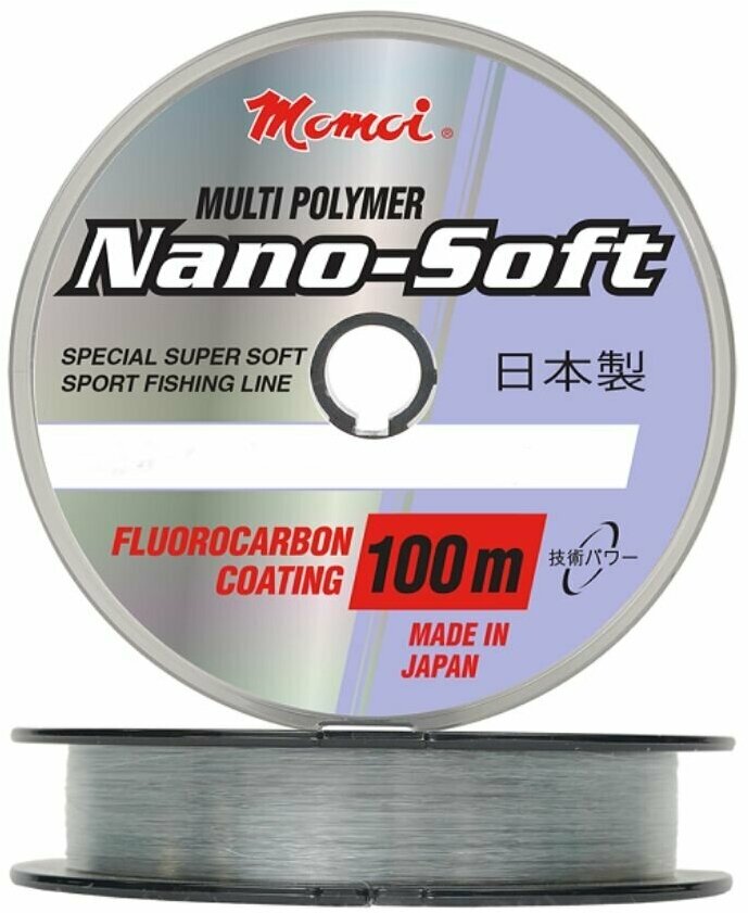 Монофильная леска для рыбалки Momoi Hameleon Nano-Soft 0,15 мм, 2,7 кг, 100 м, прозрачная, 1 штука