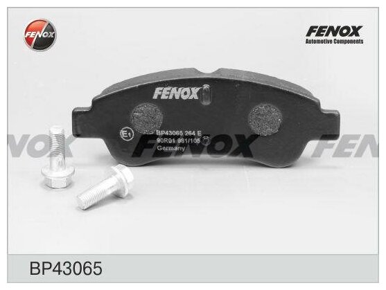 Fenox колодки тормозные дисковые peugeot 206 99-, 207 06-, 208 12-, 307 00-, 1007 05-, partner 96-, citroen berlingo 05-, c3 02-, c3 picasso 09-, c3 ii 09-, c4 04-, ds3 11-, xsara 00-05, xsara picasso 00- bp43065