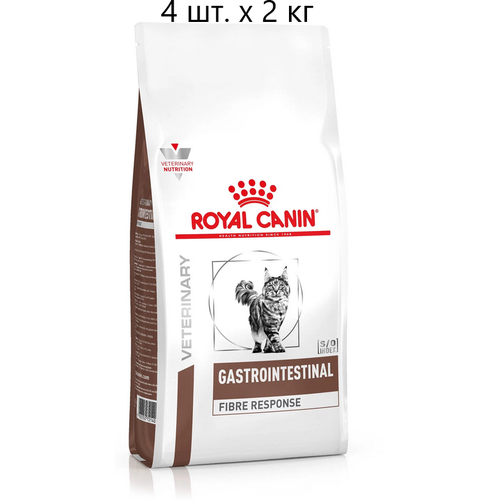 Сухой корм для кошек Royal Canin Gastro Intestinal Gastrointestinal Fibre Response FR31, при проблемах с ЖКТ, 4 шт. х 2 кг