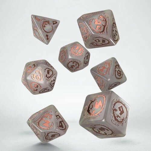 Набор кубиков Q-workshop Dragons Modern Dice Set Quartz