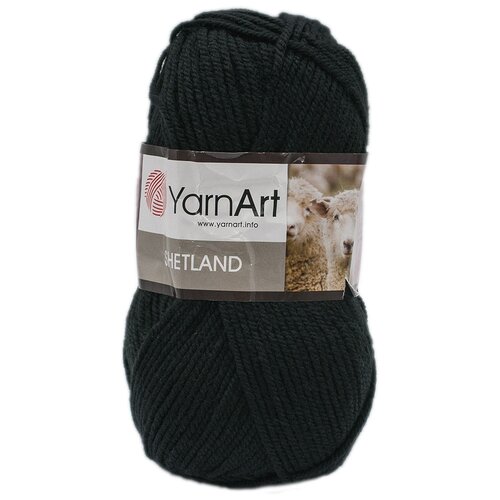 Пряжа YarnArt 'SHETLAND' 100гр.,220м (30%шерсть,70%акрил) (502 черный), 5 мотков