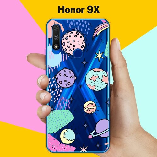 Силиконовый чехол на Honor 9X Узор из планет / для Хонор 9 Икс силиконовый чехол узор из планет на honor 9x