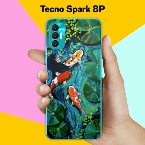 Силиконовый чехол на Tecno Spark 8P Карпы / для Техно Спарк 8П силиконовый чехол на tecno spark 8p узор 50 для техно спарк 8п