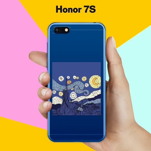 Силиконовый чехол Ночь на Honor 7S силиконовый чехол планеты на honor 7s