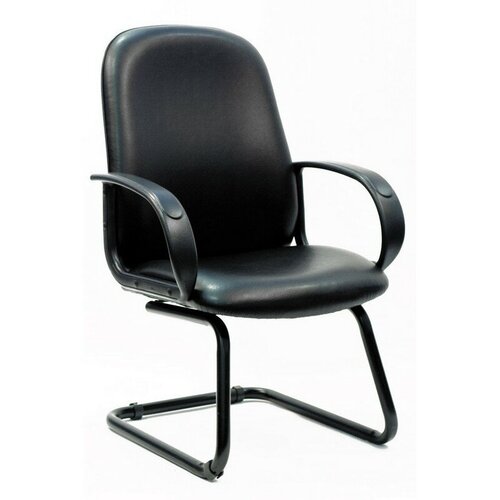 Конференц-кресло VT_CH279-Vizitr полозья кз черный низк спинка 20909₽
