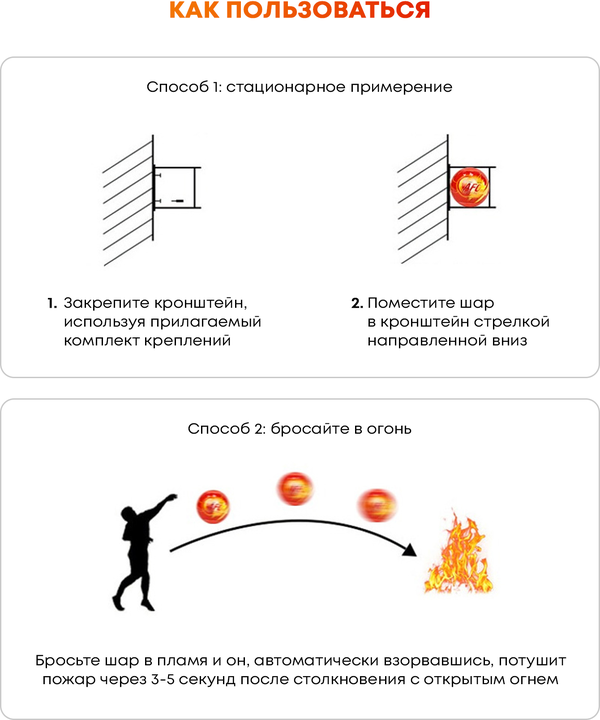 Огнетушитель Шар-AFO 0.5 кг