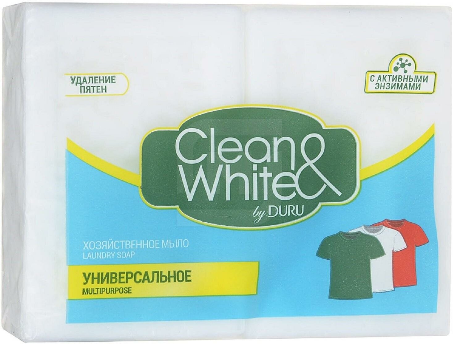 Хозяйственное мыло Duru Clean&White Универсальное 4x125 г - фото №8