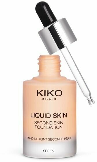 KIKO MILANO Тональная основа с эффектом второй кожи SPF 15 Liquid Skin Second Skin Foundation (10 Warm Beige)