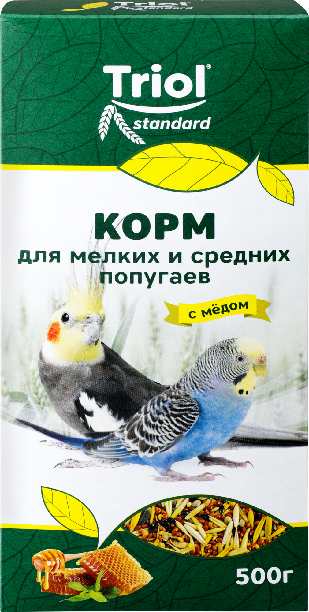 Корм для птиц Triol Standard с медом для мелких и средних попугаев 500г - фото №4