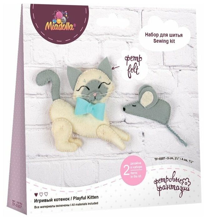 "Miadolla" набор по изготовлению игрушки TF-0307 Игривый котенок .