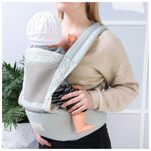 Рюкзак-кенгурухипсит Абстракция цвет серый 3718₽