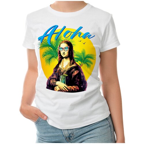 Женская футболка «Aloha» (XL, черный)