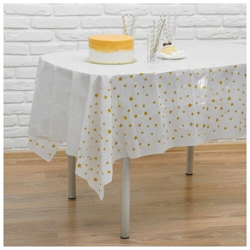 фото Скатерть "звёзды" цвет золото, 137*220 см 3968772 страна карнавалия