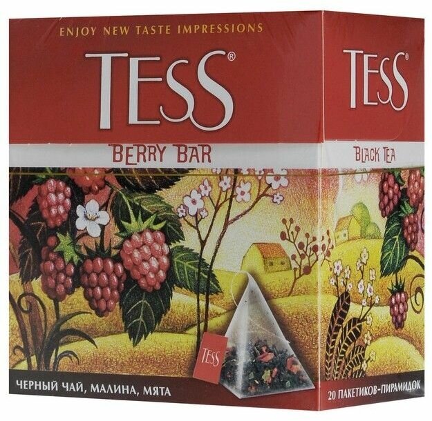 Чай черный Tess Berry Bar 1,8г х 20 пак/пирамидки - фотография № 10