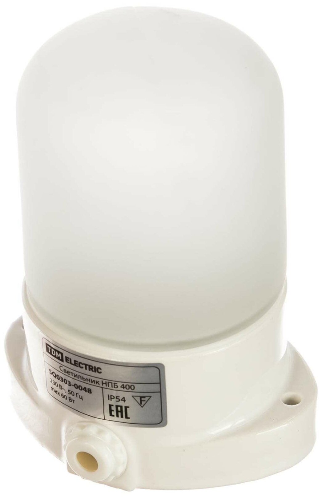 Светильник НПБ400 для сауны настенный, IP54, 60 ВТ, белый, TDM - фотография № 1